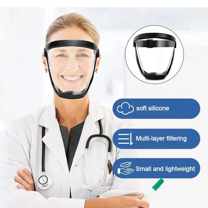 Full Face Shield Anti-Fog Polycarbonate Adjustable Headband