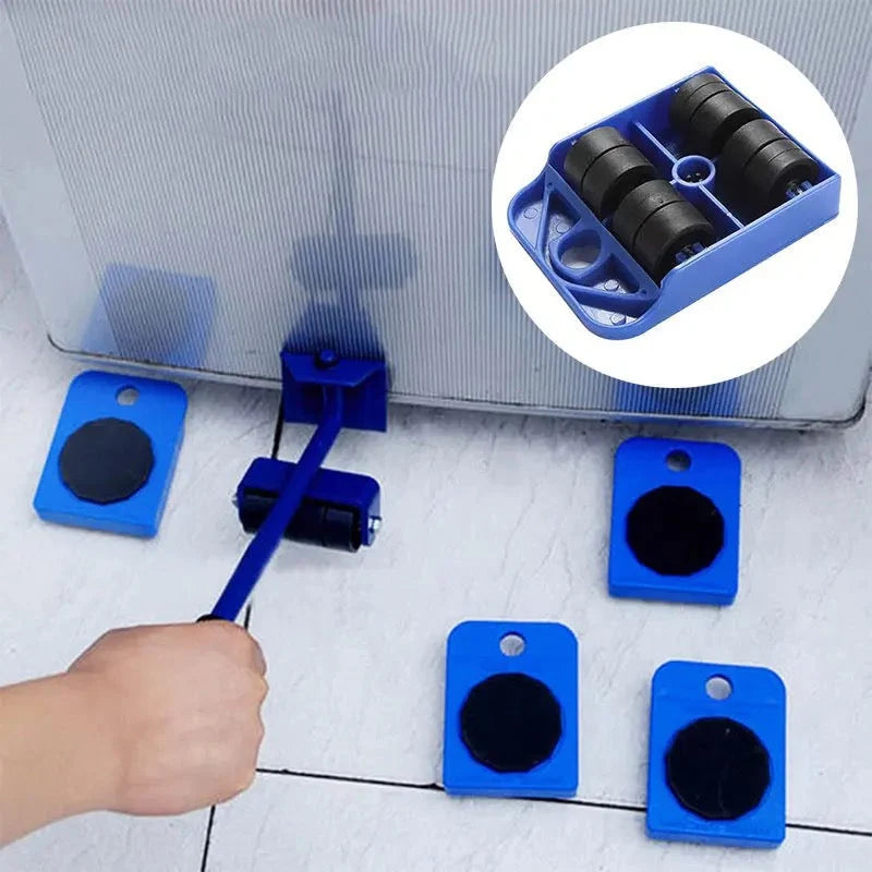 Furniture Dolly Set Steel Lift Bar & Floor-Friendly Pads