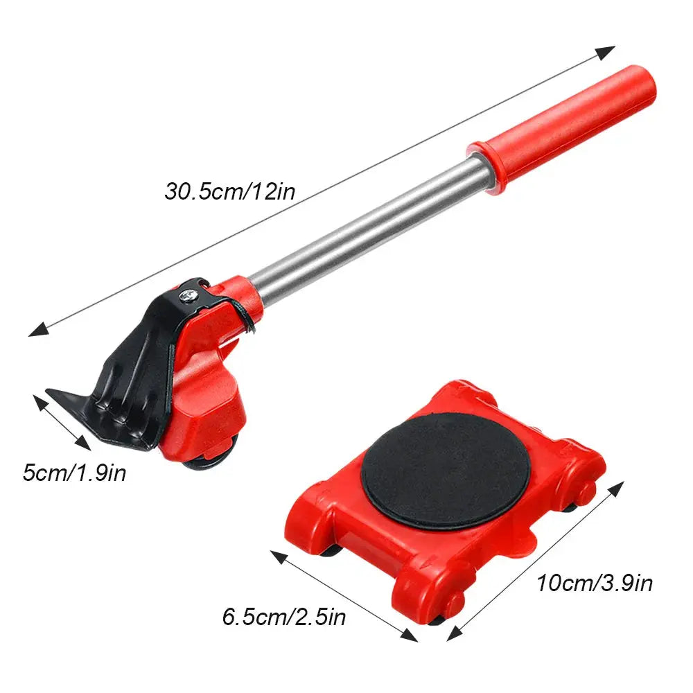 Furniture Lifter Set Ergonomic Lever Scratch-Free Gliders 661 lb