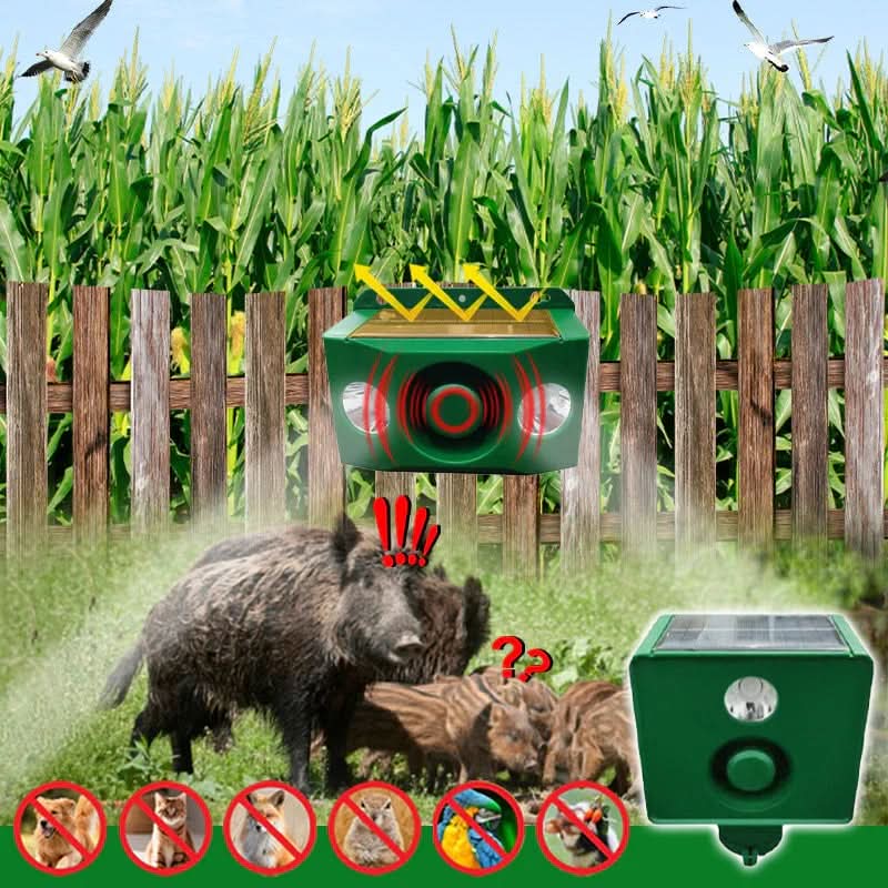 Garden Animal Deterrent Solar-Powered Flashing LED 33 Foot Range