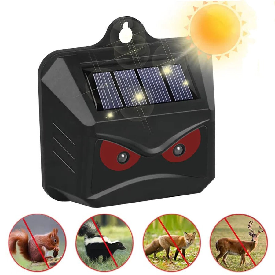 Garden Animal Repeller Solar Powered Ultrasonic Weatherproof
