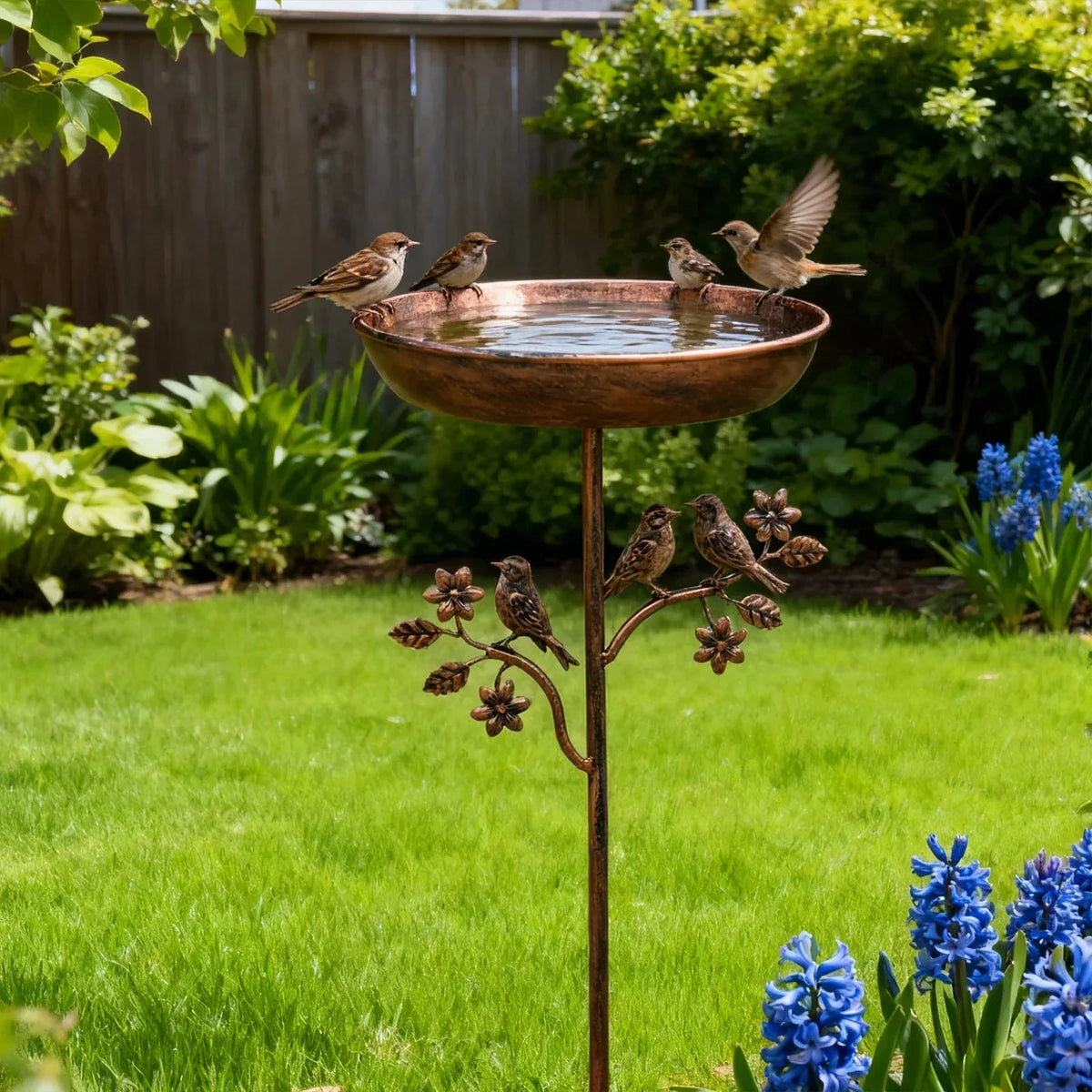 Garden Bird Bath Decorative Metal Ground Spike