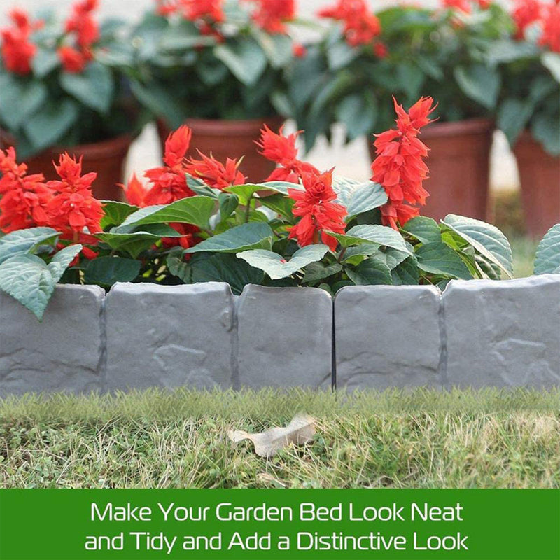 Garden Edging Realistic Stone Effect Lightweight & Expandable