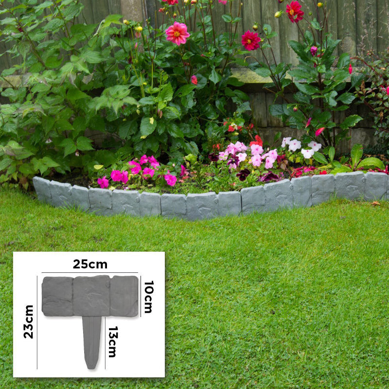 Garden Edging Realistic Stone Effect Lightweight & Expandable