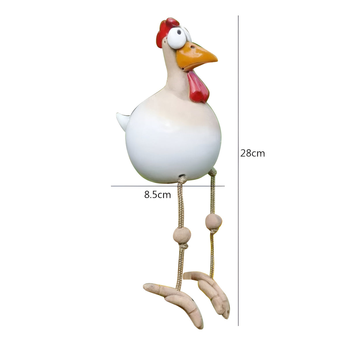 Garden Figure Weatherproof Resin Movable Wooden Legs