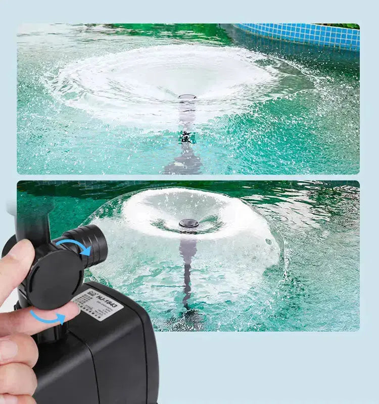 Garden Fountain Pump Adjustable Flow Integrated Filter Weatherproof