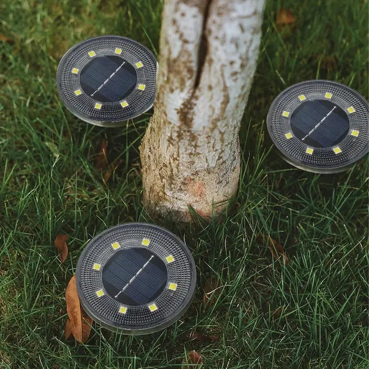 Garden Ground Lights Solar Automatic Weatherproof Set of 4