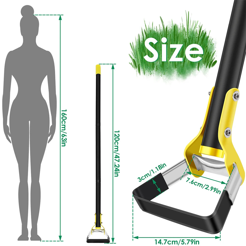 Garden Hoe Ergonomic Long Handle & Stainless Steel Blade