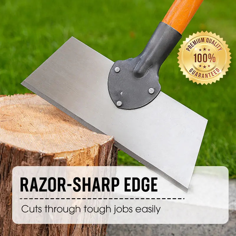 Garden Hoe & Scraper Manganese Steel Blade Wooden Handle