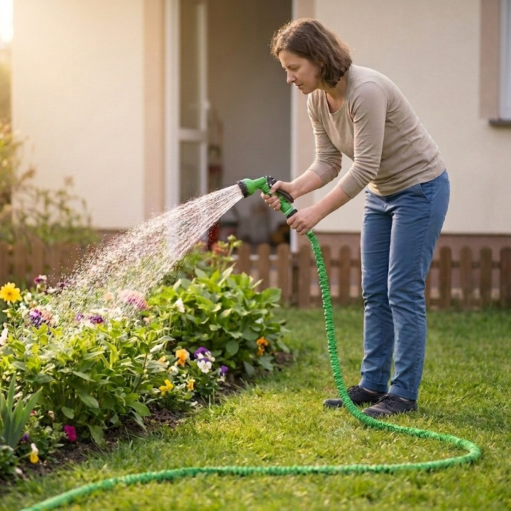 Garden Hose 3x Expandable Kink-Resistant 7-Function Nozzle
