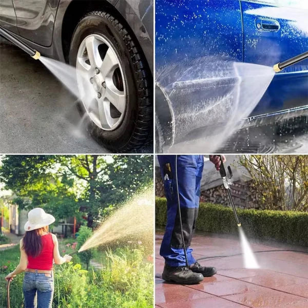 Garden Hose Attachment Adjustable Nozzle Metal Body Ergonomic Handle