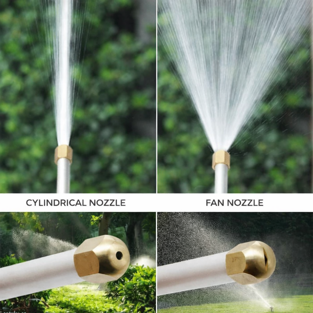Garden Hose Attachment Adjustable Nozzle Metal Body Ergonomic Handle
