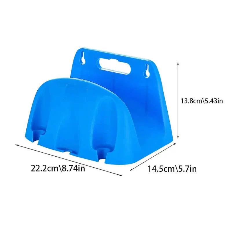 Garden Hose Holder Wall-Mounted Integrated Handle Multiple Slots