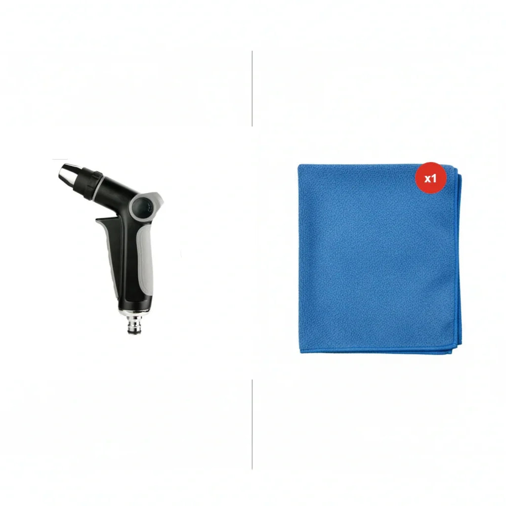 Garden Hose Nozzle High-Pressure & Adjustable Spray Quick-Connect