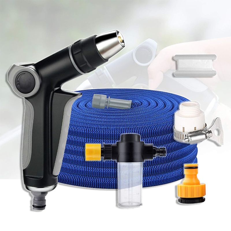 Garden Hose Nozzle High-Pressure & Adjustable Spray Quick-Connect
