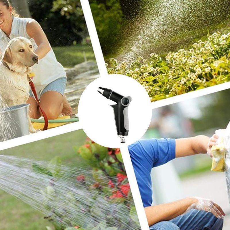 Garden Hose Nozzle High-Pressure & Adjustable Spray Quick-Connect