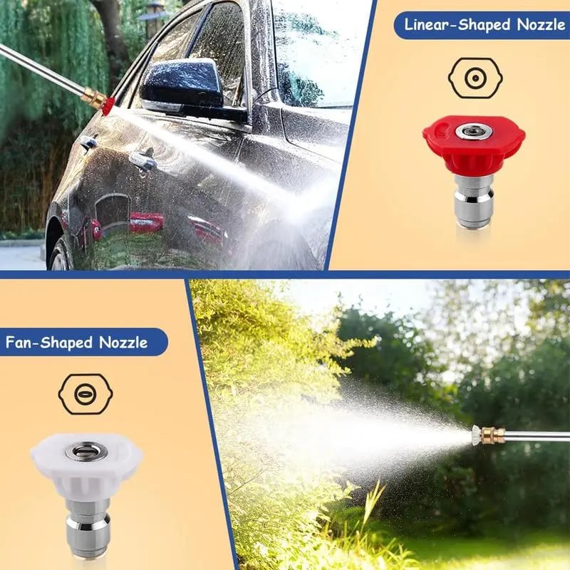 Garden Hose Nozzle High-Pressure Jet & Fan Leak-Proof