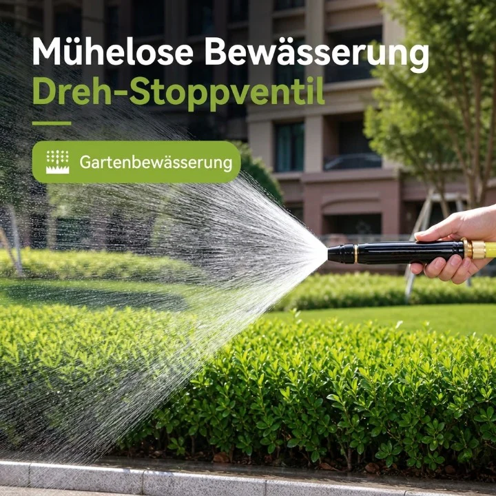 Garden Hose Nozzle High-Pressure & Multi-Spray Brass Connector