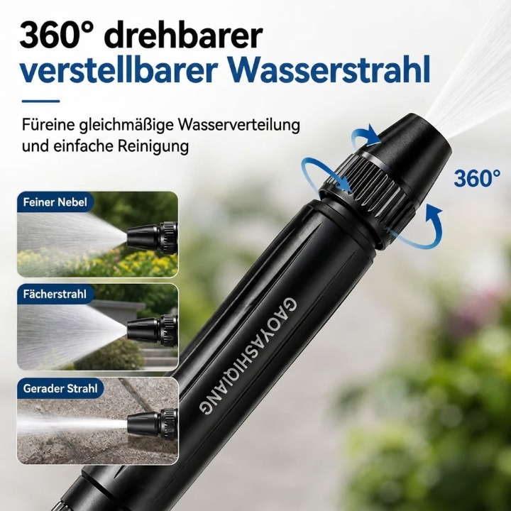 Garden Hose Nozzle High-Pressure Screw-On Metal Tip