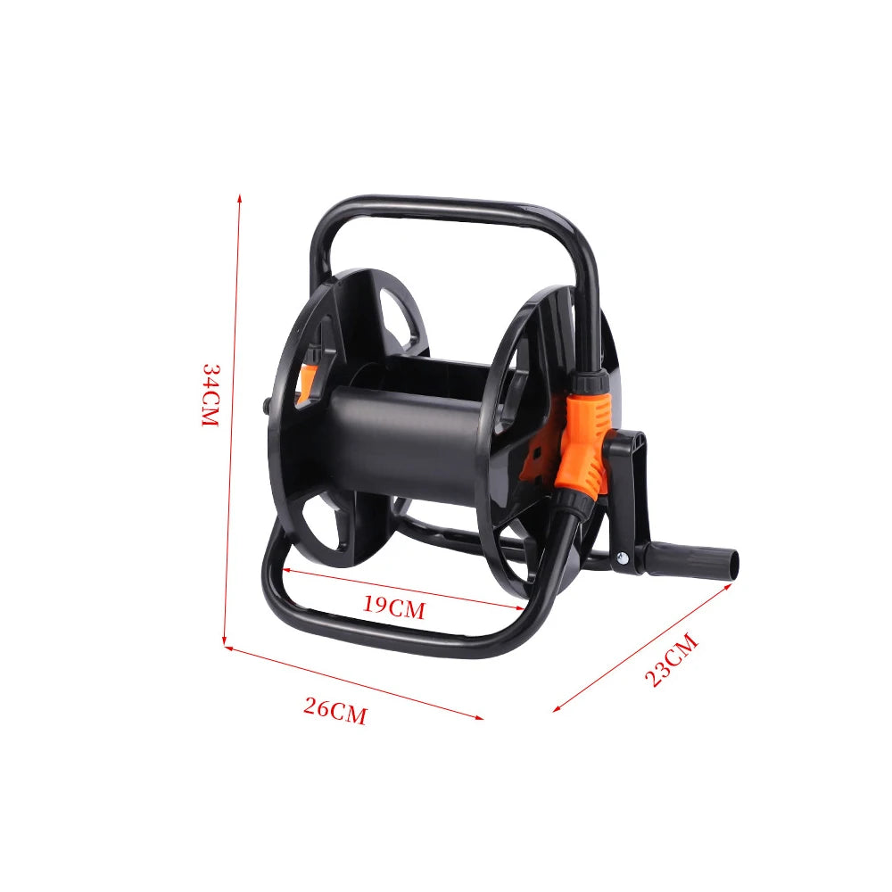 Garden Hose Reel Freestanding Crank Handle Compact