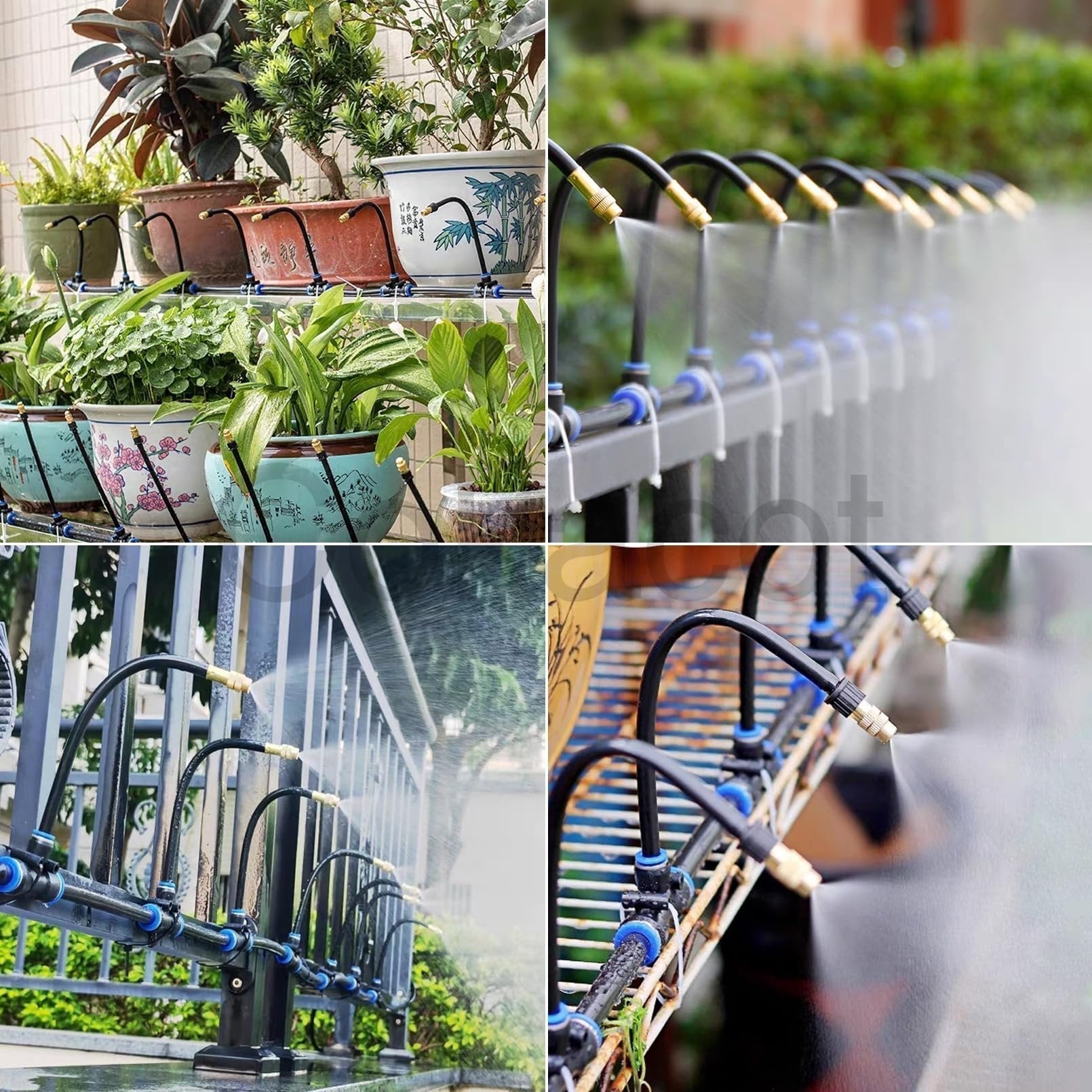 Garden Irrigation System 360° Full Coverage Adjustable Flow