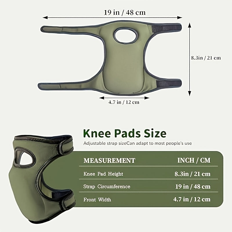 Garden Knee Pads Shock-Absorbing Non-Slip Adjustable Straps