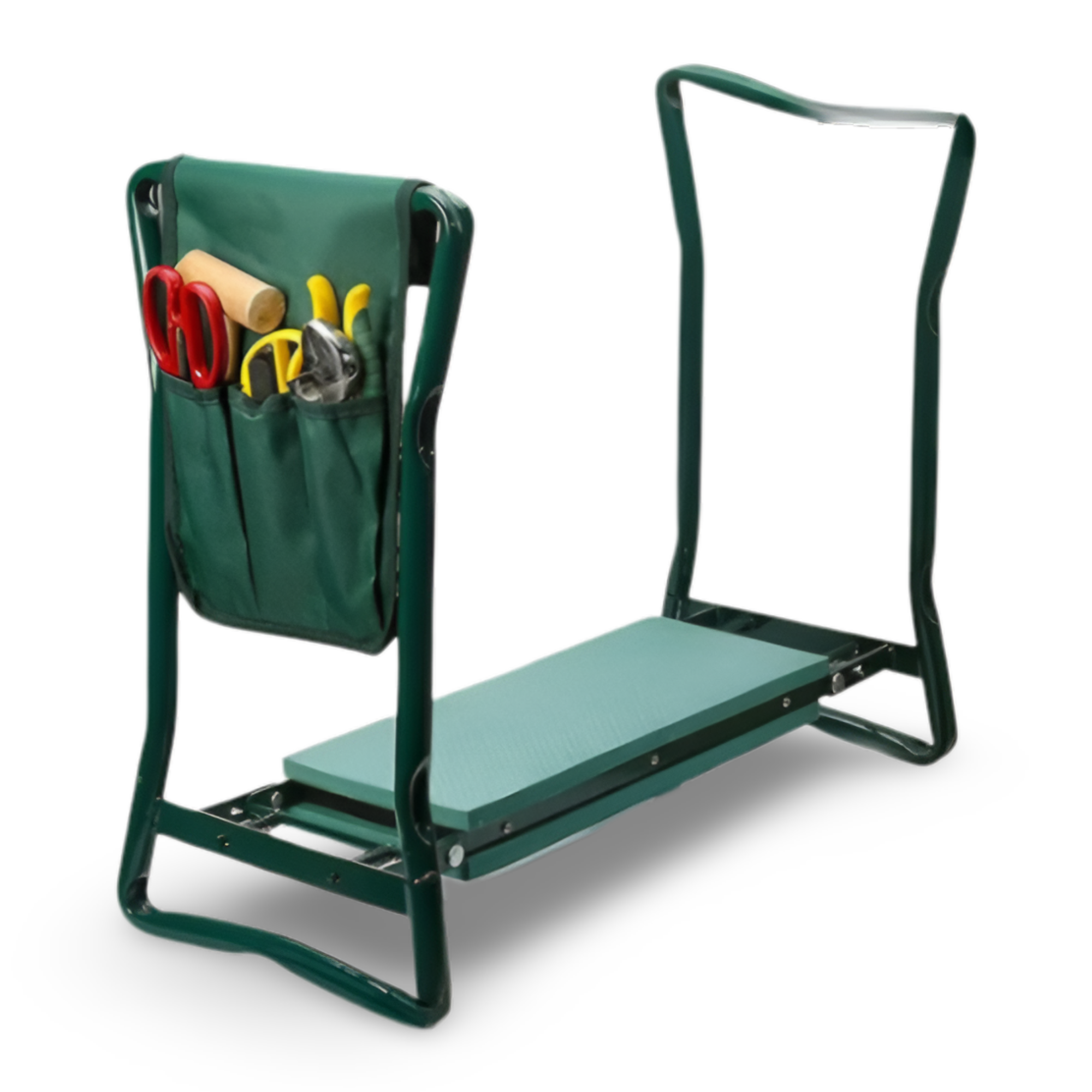 Garden Kneeler Foldable 2-in-1 Padded Seat Steel Frame