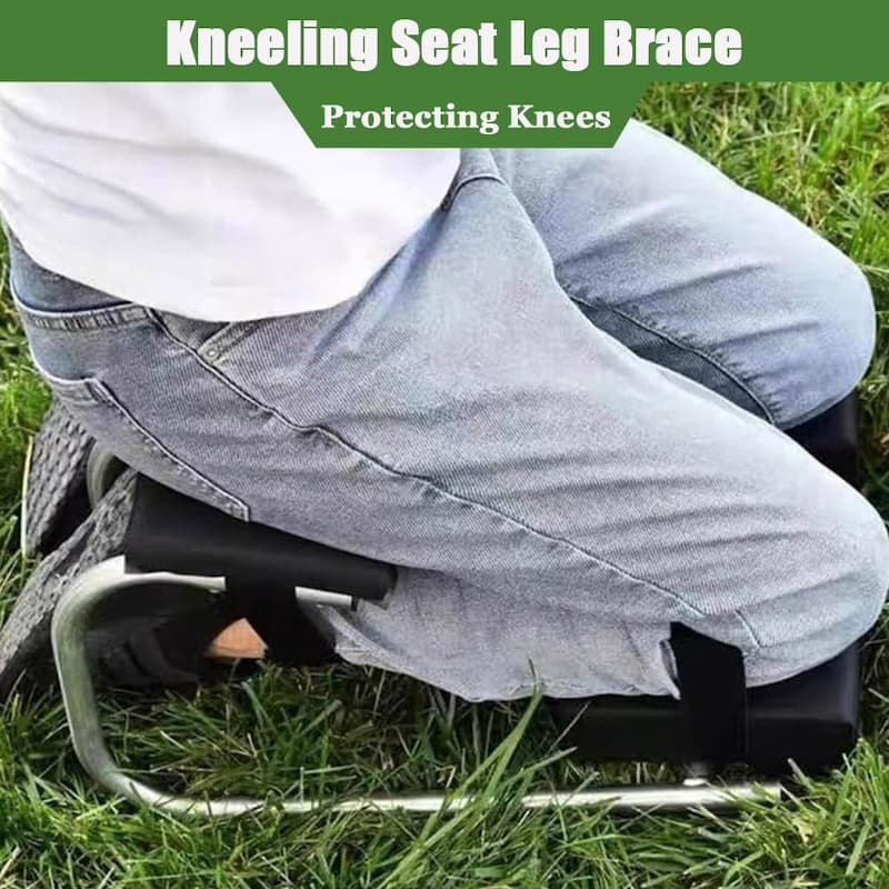 Garden Kneeler Height-Adjustable Padded Seat Reinforced Steel