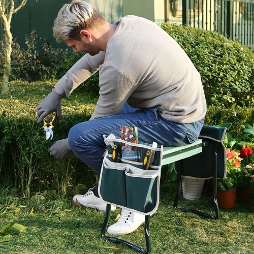 Garden Kneeler & Seat Convertible EVA Foam Tool Pockets