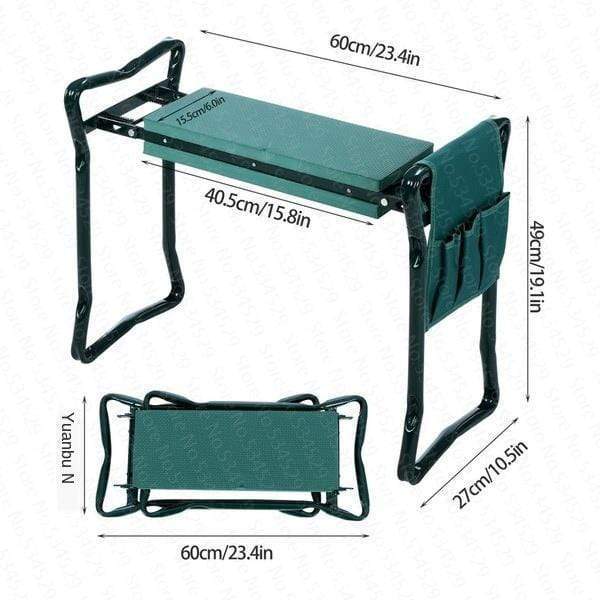 Garden Kneeler & Seat Foldable Waterproof Cushion Tool Pouch