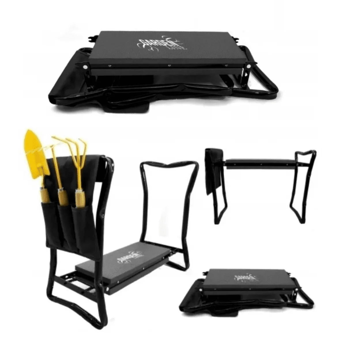 Garden Kneeler & Seat Padded Knee Foldable Steel Frame