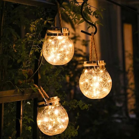 Garden Lantern Solar LED Dusk Sensor IP65 Waterproof