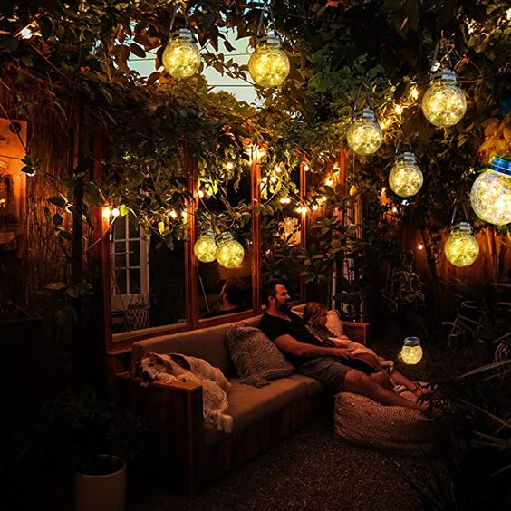 Garden Lantern Solar LED Dusk Sensor IP65 Waterproof