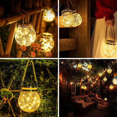 Garden Lantern Solar LED Dusk Sensor IP65 Waterproof