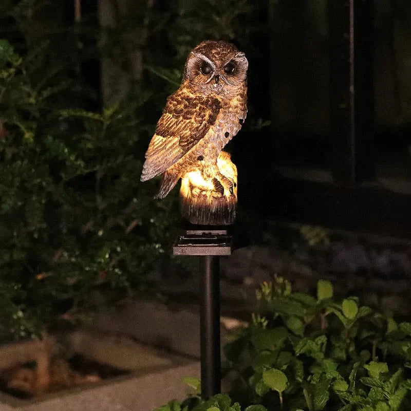 Garden Light Solar LED Owl Design Weather-Resistant