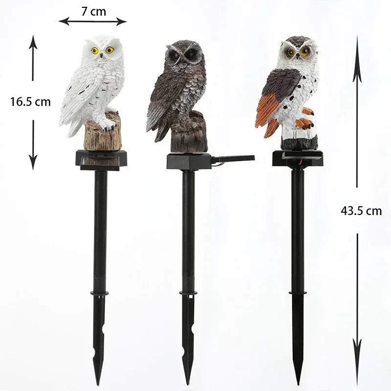 Garden Light Solar LED Owl Design Weather-Resistant