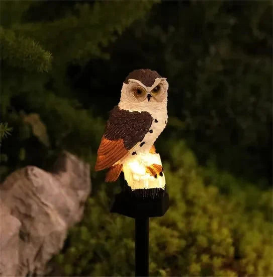 Garden Light Solar LED Owl Design Weather-Resistant