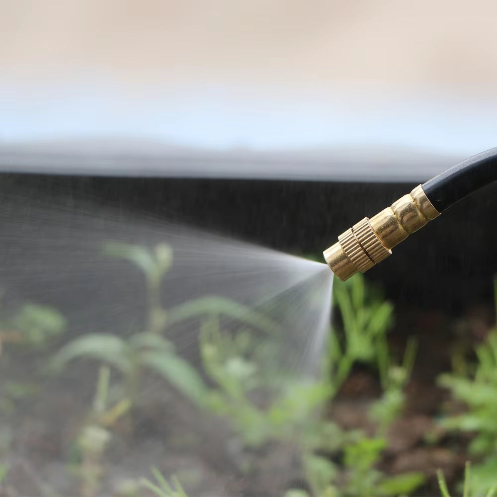 Garden Misting System 20m Hose Adjustable Copper Nozzles