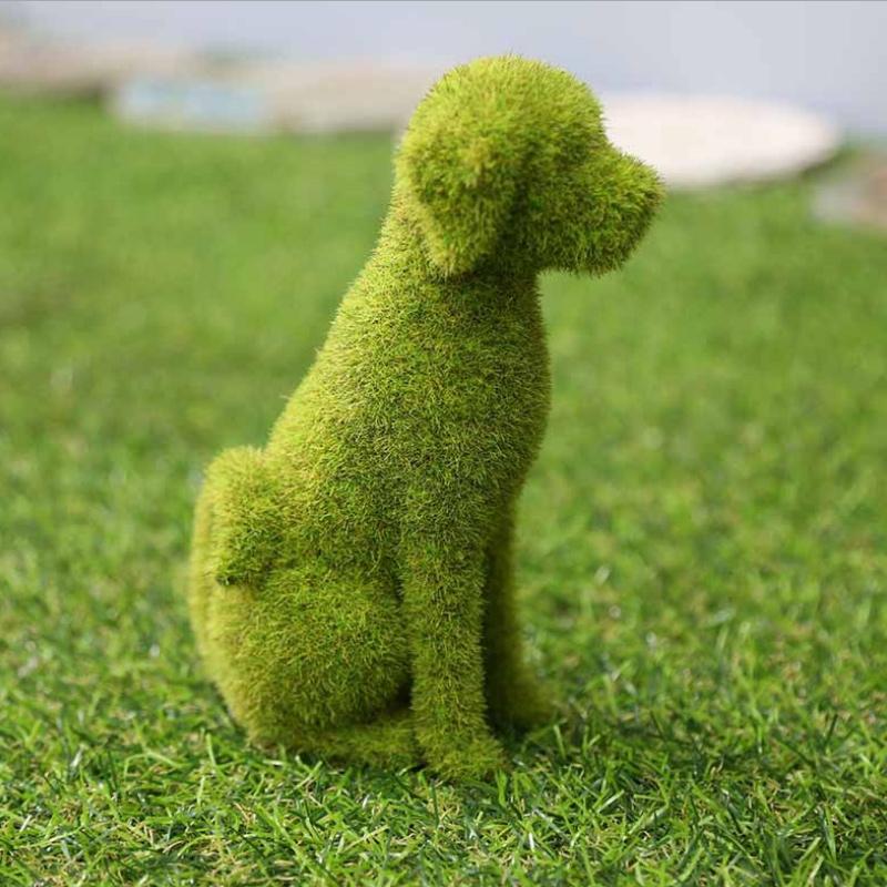 Garden Ornament Moss-Covered Resin Weather-Resistant