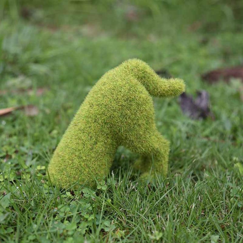 Garden Ornament Moss-Covered Resin Weather-Resistant