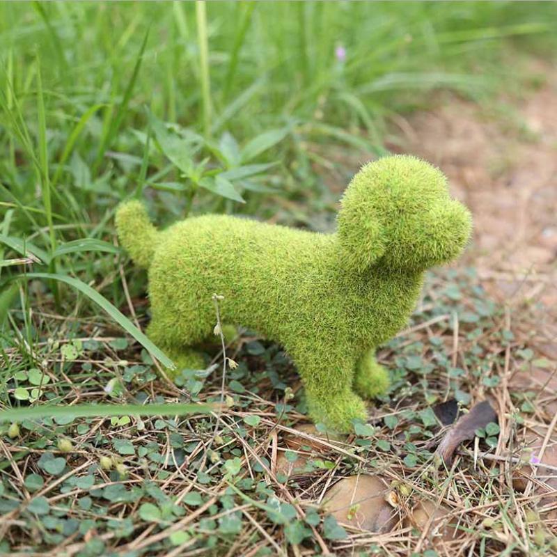 Garden Ornament Moss-Covered Resin Weather-Resistant