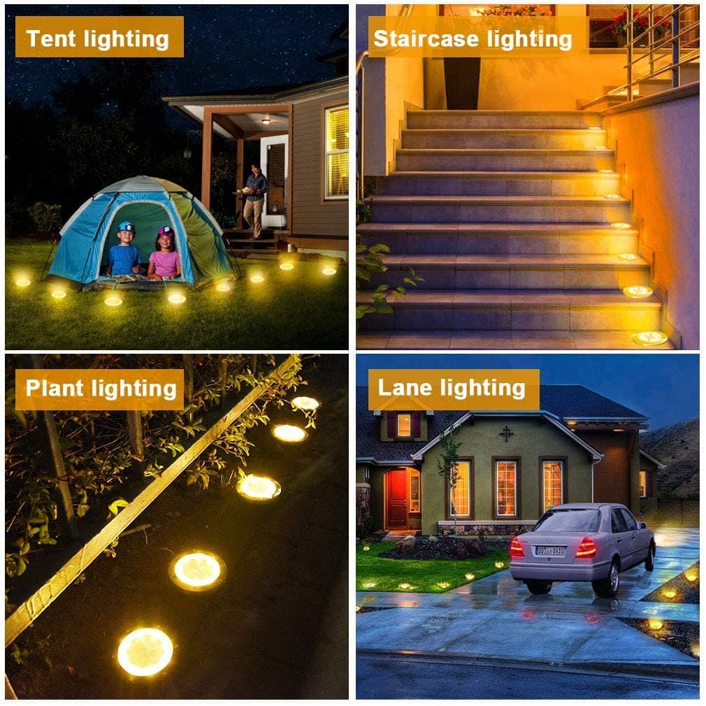 Garden Path Lights Solar Auto Sensor Set Of 8