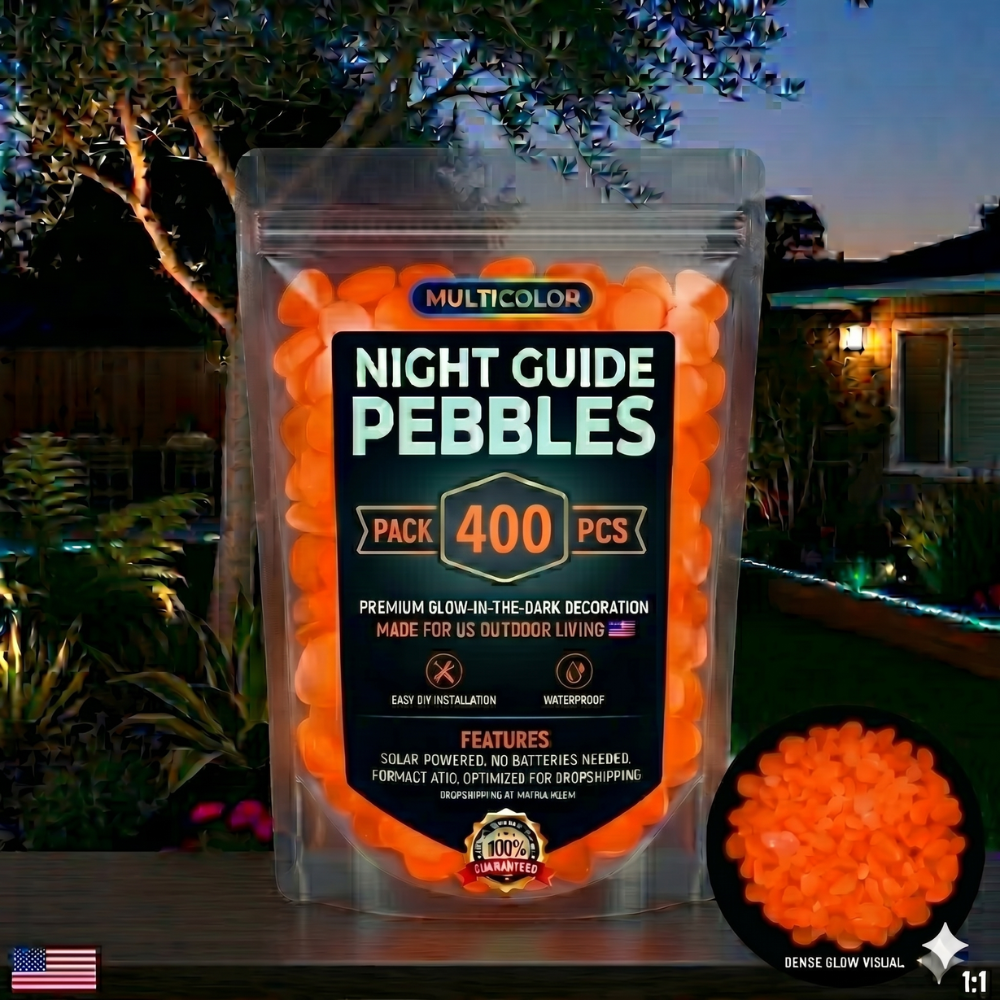 Garden Pebbles Glowing Up To 10 Hours Non-Toxic Resin