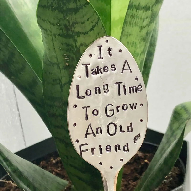 Garden Plant Marker Iron Weatherproof Inscribed Phrases