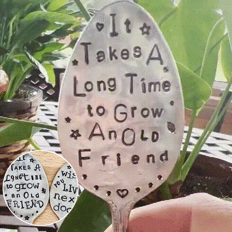 Garden Plant Marker Iron Weatherproof Inscribed Phrases