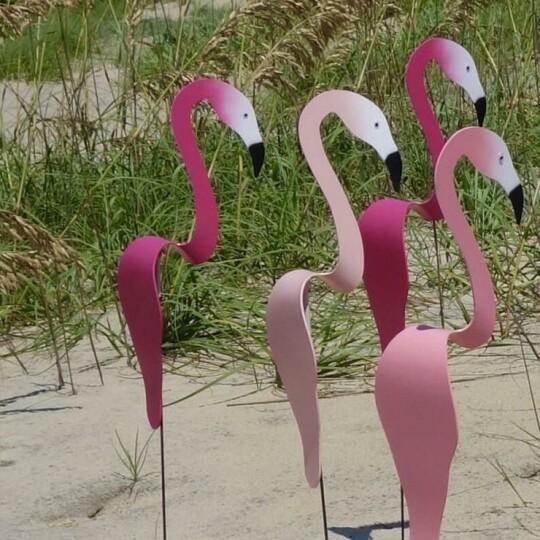 Garden Stake Flamingo Handcrafted Aluminum Wind Vane