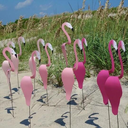 Garden Stake Flamingo Handcrafted Aluminum Wind Vane