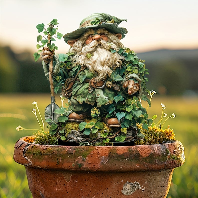 Garden Stake Forest Spirit Motif Weather-Resistant Acrylic