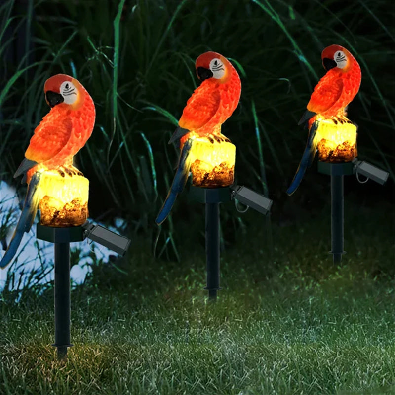 Garden Statue Solar-Powered Resin Weather-Resistant