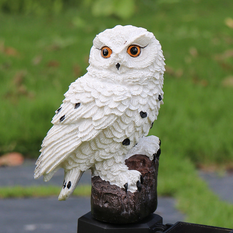 Garden Statue Solar-Powered Resin Weather-Resistant